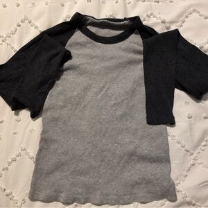 Brandy Melville Gray and Black Long Sleeve